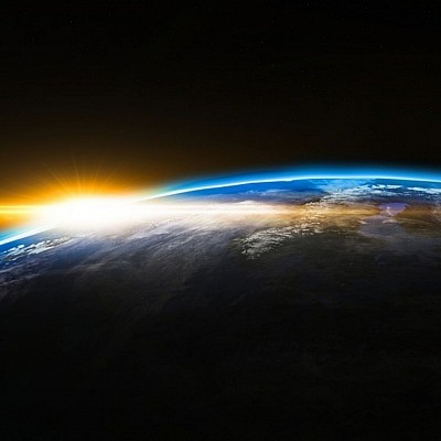 Earth, space, and the sunlight. All created by the Lord God.