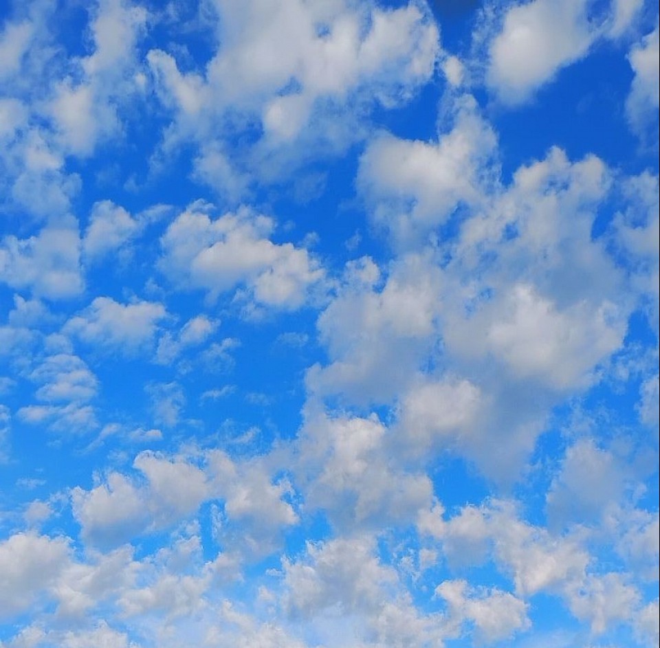 Clouds and blue sky made by Yahweh